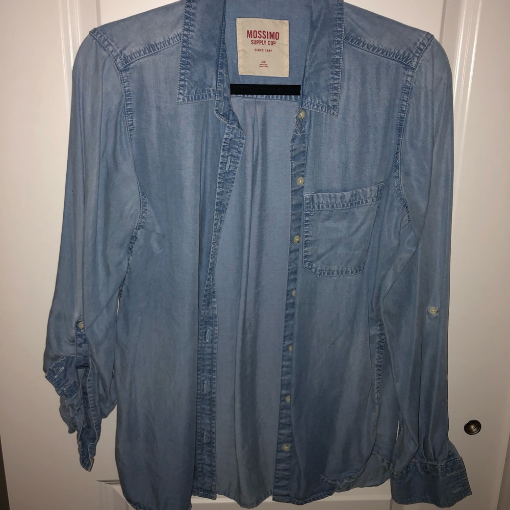 Denim button down